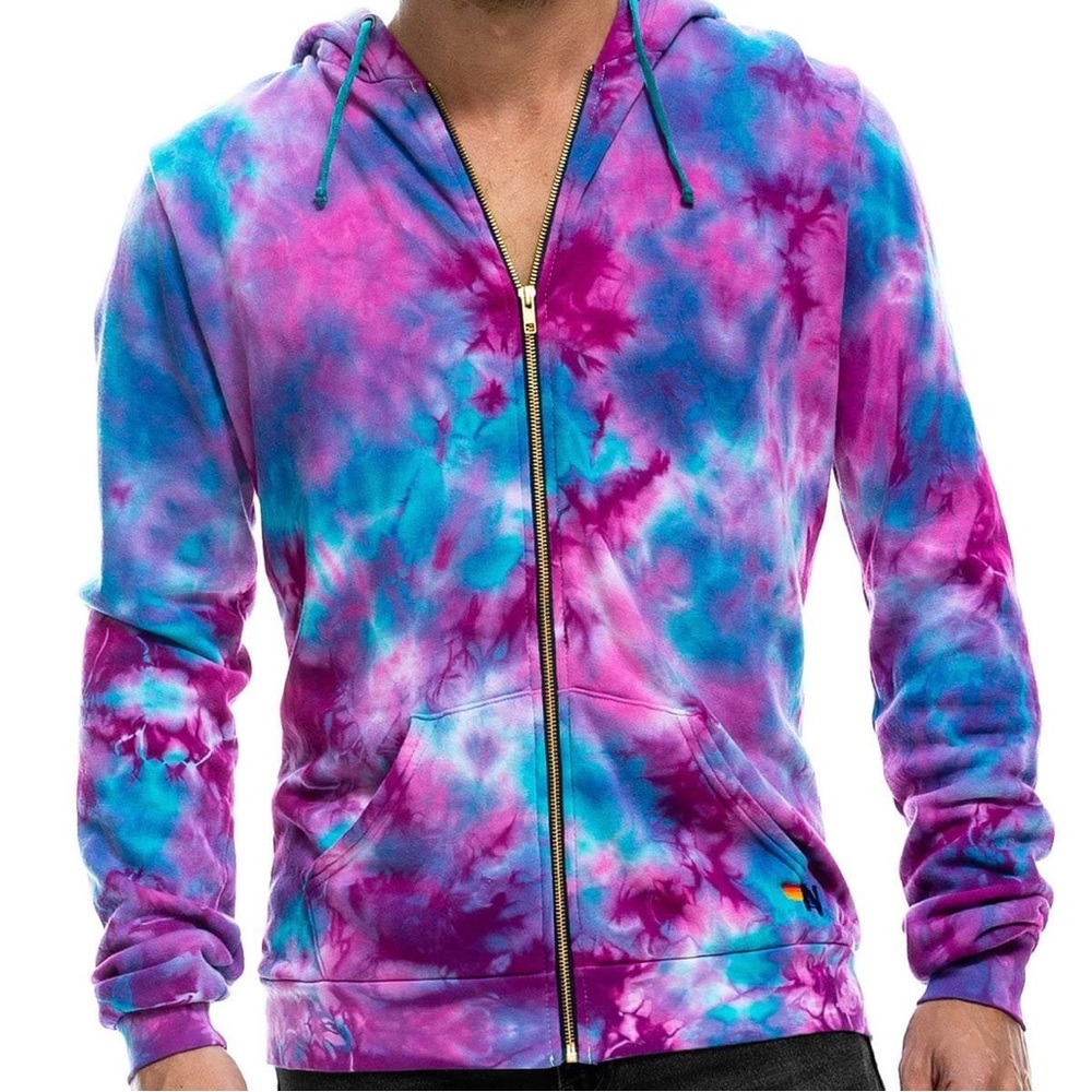 Aviator Nation Tie Dye Full Zip Hoodie size 12(kids)
